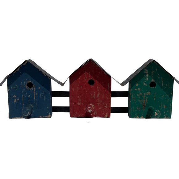Vintage Bird House Perch Distressed Look Rustic Décor - Picture 1 of 8
